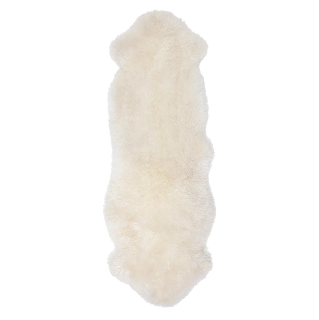 Natural Premium New Zealand Sheepskin Rug & Throw, Double, W65 x L180 cm (3 Colours)