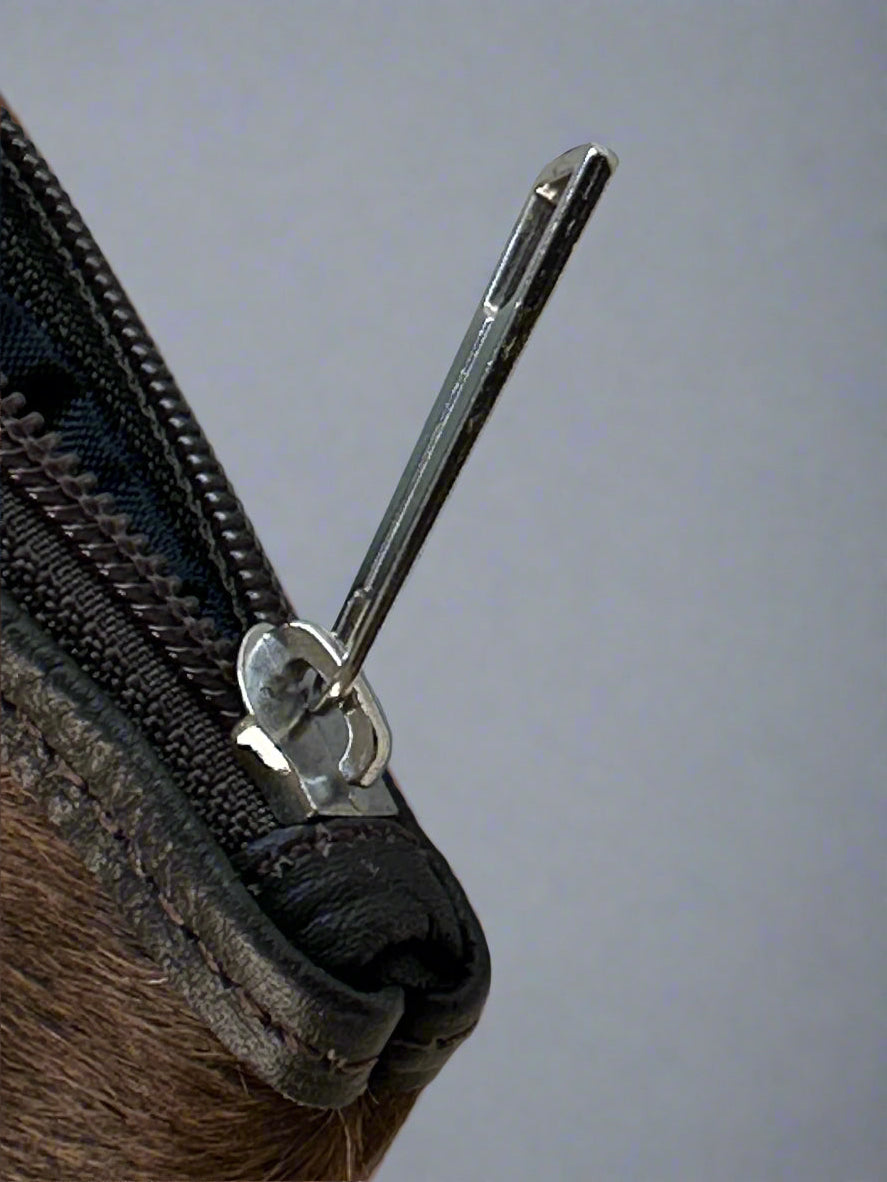 Natural Cowhide Double-Sided Purse, Small