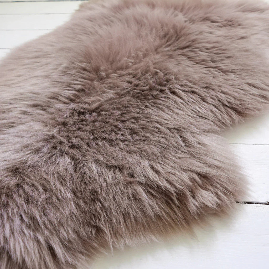 Natural Premium New Zealand Sheepskin Rug & Throw, Double, W65 x L180 cm (3 Colours)