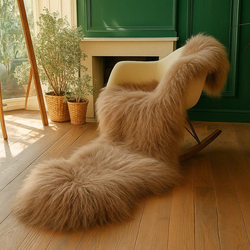Natural Premium New Zealand Sheepskin Rug & Throw, Double, W65 x L180 cm (3 Colours)