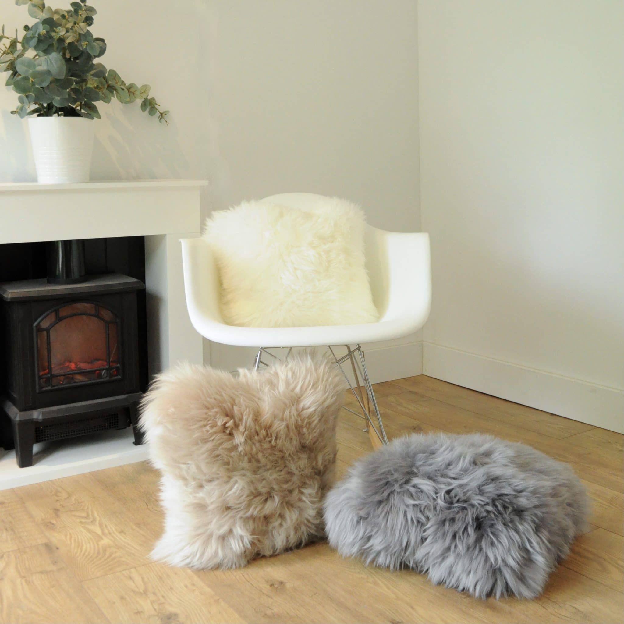Natural Premium New Zealand Sheepskin Cushion 40 x 40 cm (3 Colours)
