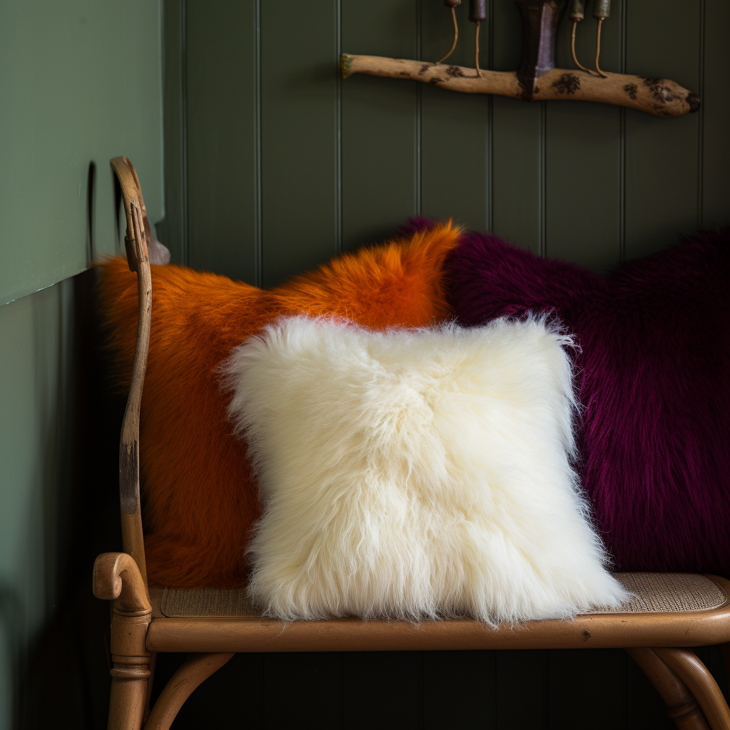 Natural Premium New Zealand Sheepskin Cushion 40 x 40 cm (3 Colours)