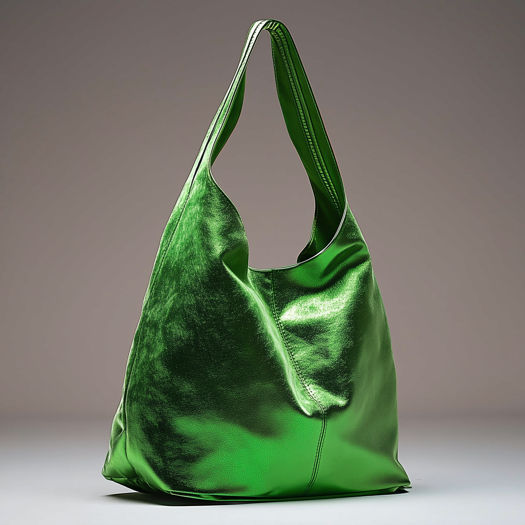 Silvia Metallic Suede Leather Slouch Shoulder Bag by Clemés (7 Colours)