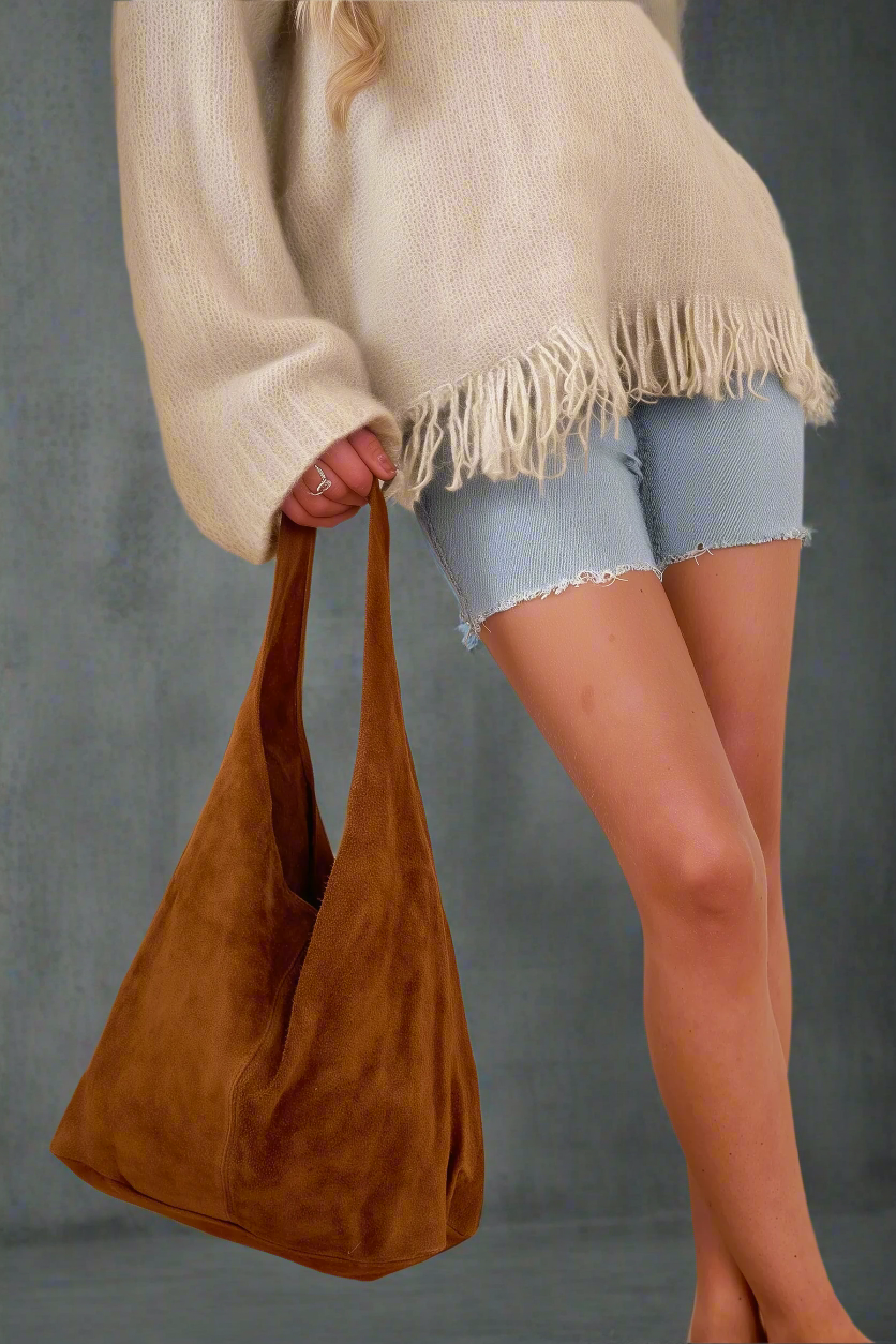 Silvia Suede Slouch Hobo Bag by Clemés (9 colours)