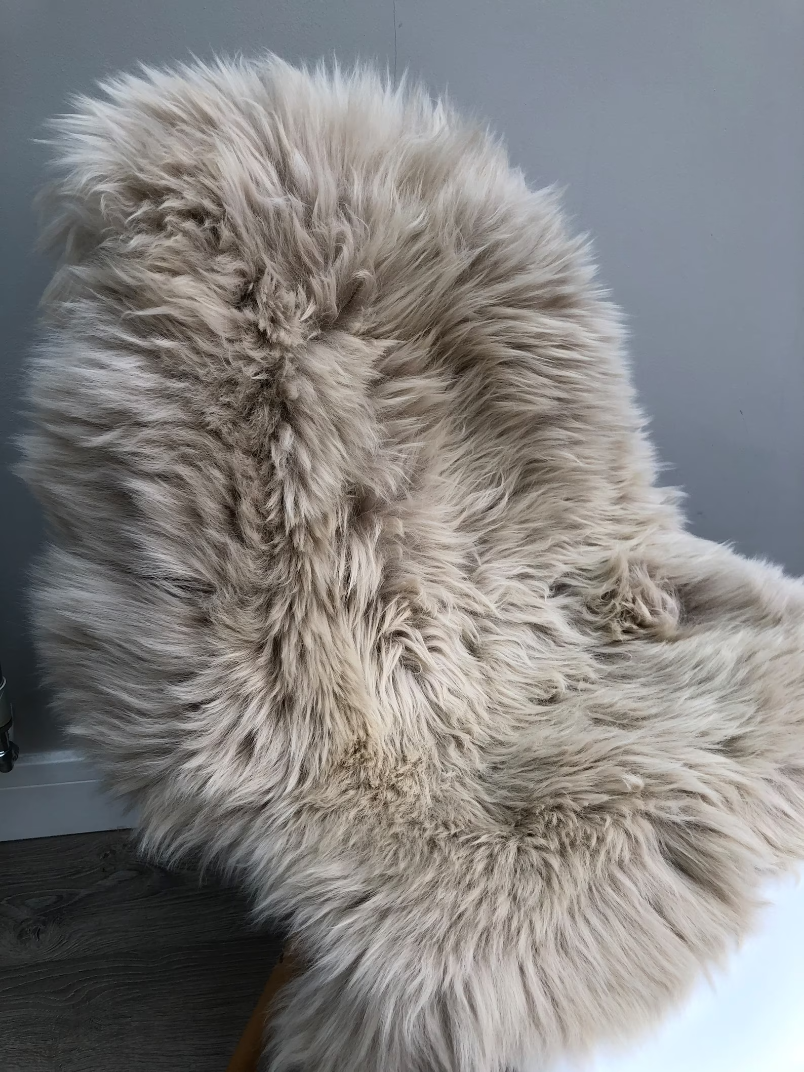 Single X-Large Premium Sheepskin Rug & Throw, (W60 x L100 cm), Taupe