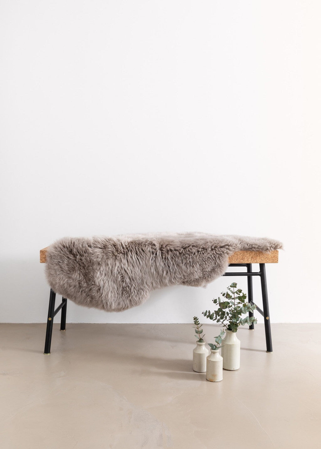 Single X-Large Premium Sheepskin Rug & Throw, (W60 x L100 cm), Taupe
