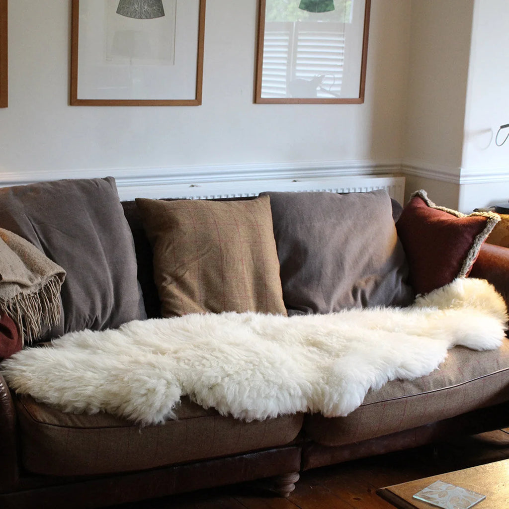 Natural Premium New Zealand Sheepskin Rug & Throw, Double, W65 x L180 cm (3 Colours)