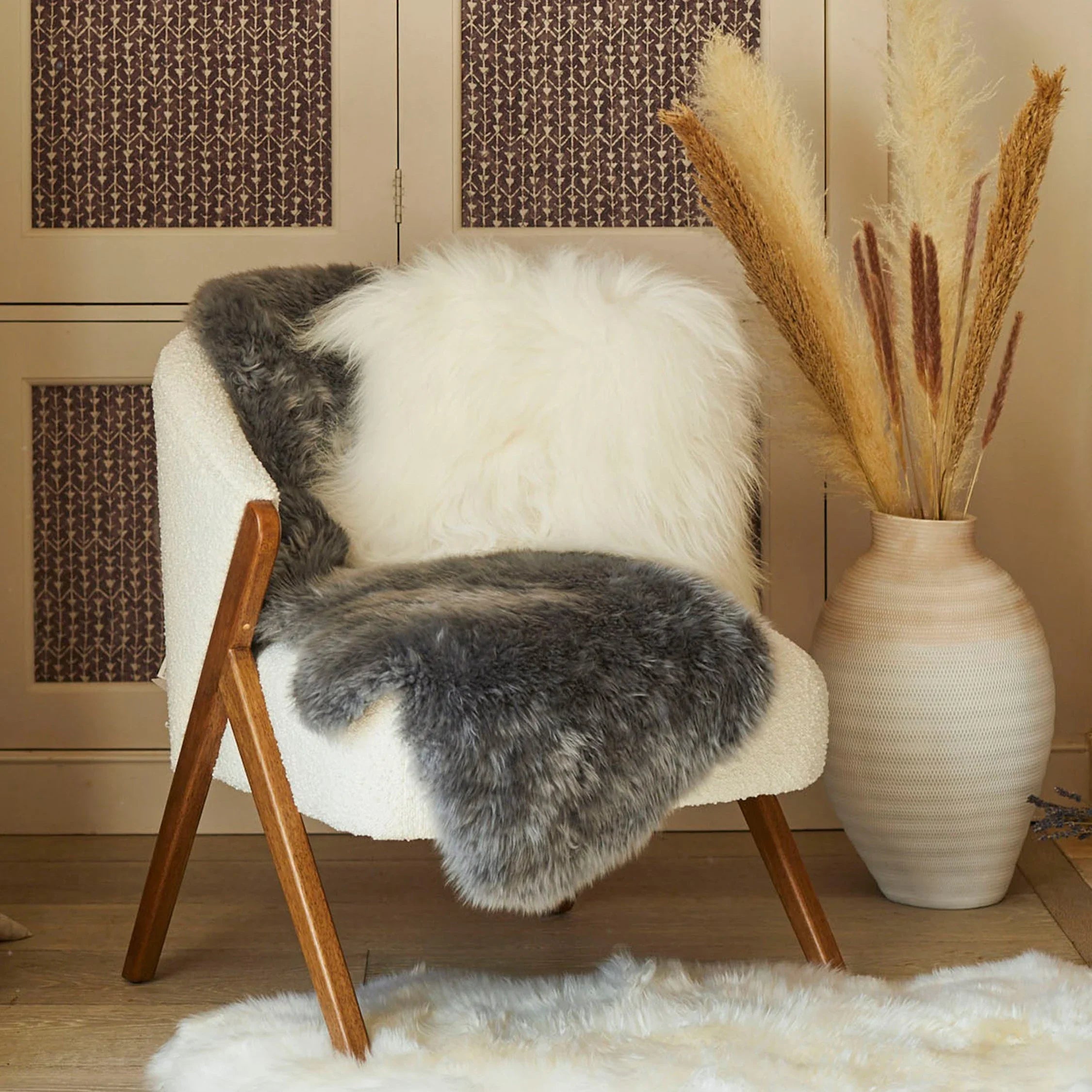 Natural Premium New Zealand Sheepskin Cushion 40 x 40 cm (3 Colours)